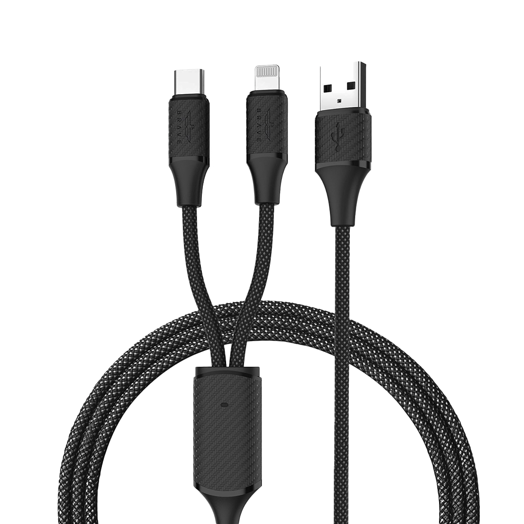 بريف - كيبل 2 في 1 تايب سي 120سم BDC-45