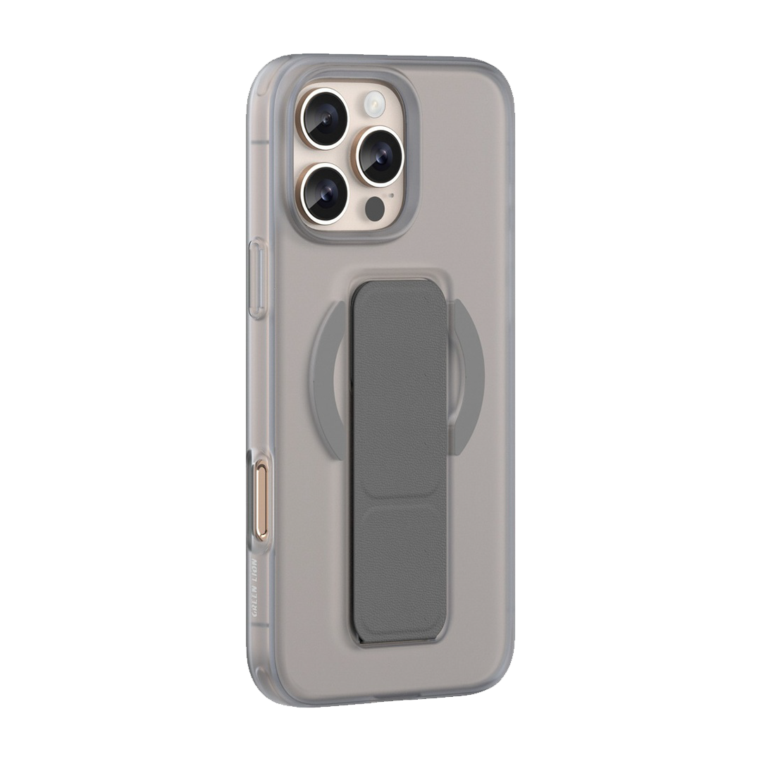 جرين ليون - باك كفر 16 برو مع مسكة لون رمادي